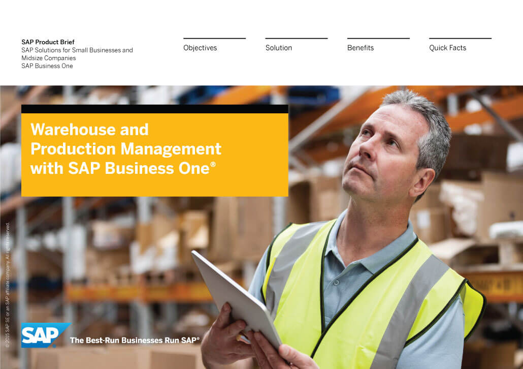 sap business one warehouse and production