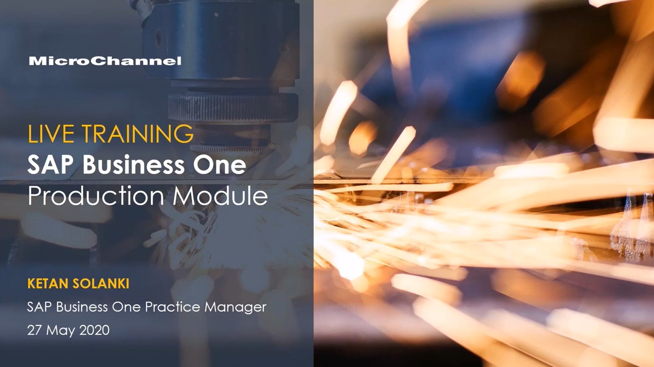 SAP Business One Production Module Training